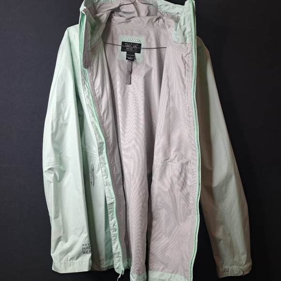 Mountain Hardwear Rain Jacket Women's Large Teal Blue Waterproof Outdoor - Picture 2 of 8